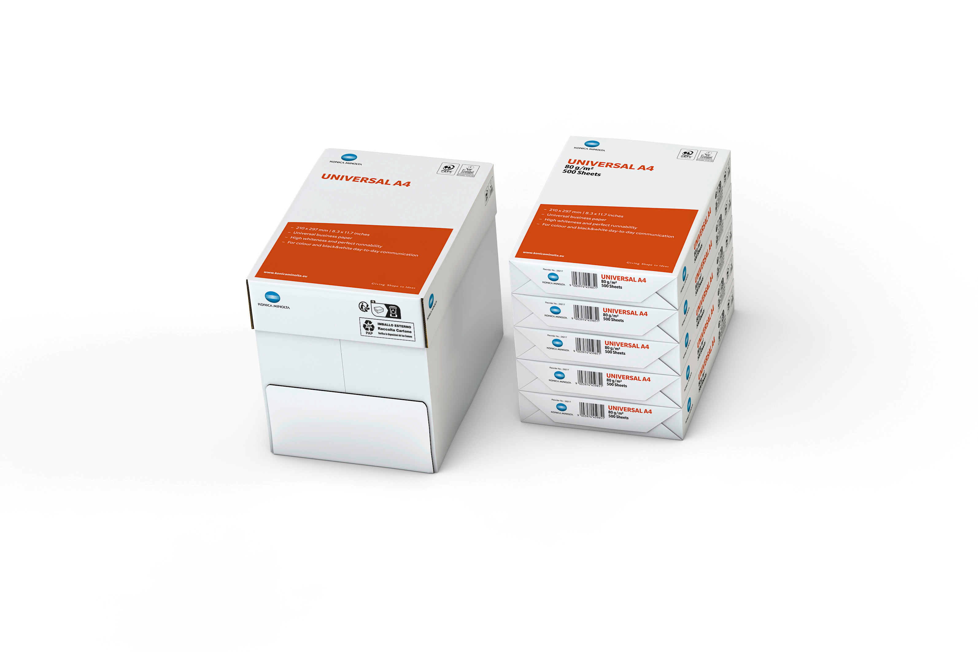 Konica Minolta Universal A4 Paper, 80g / 2.500 Sheets